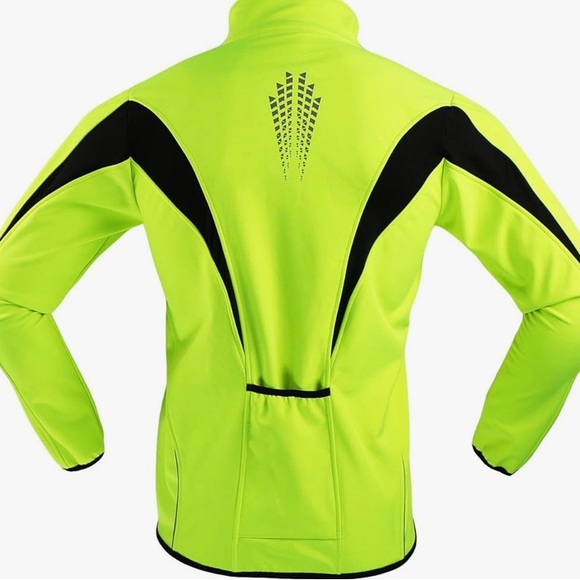 ARSUXEO Winter Warm UP Thermal Softshell Cycling Jacket Windproof Waterproof - Picture 6 of 8